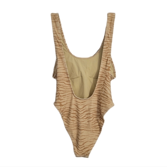 Free People It's Now Cool The Showtime One-piece Swimsuit/Bodysuit Tiger Terry - Picture 2 of 10